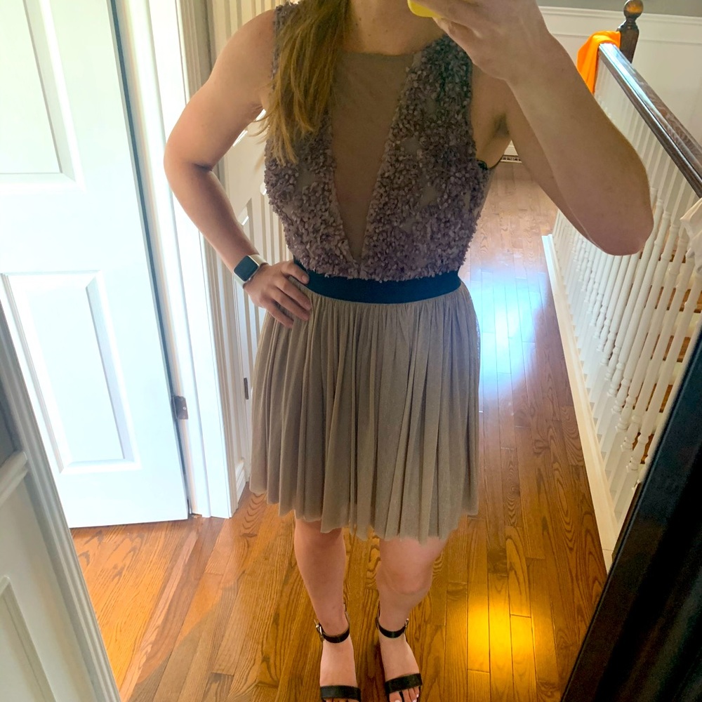 Gold cocktail dress